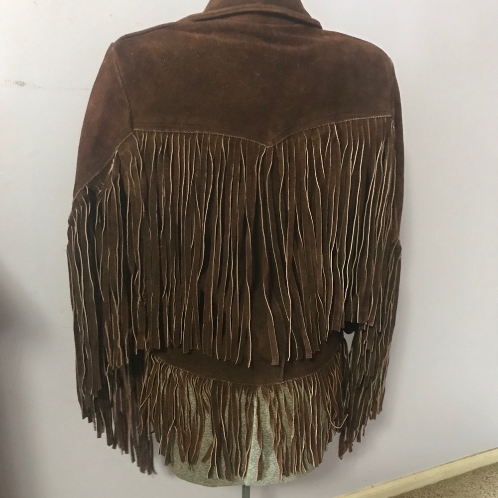🌋Vintage Suede Leather fringe jacket 🌋